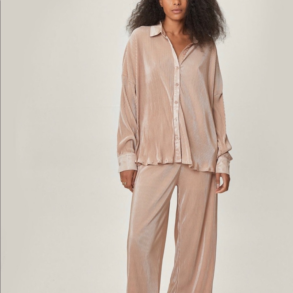 Nasty Gal Plisse Set